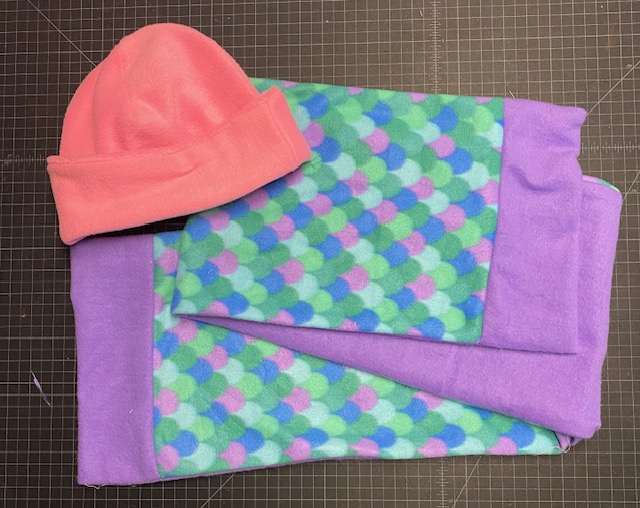 Community Service Sewing Project: Fleece Scarves & Hats