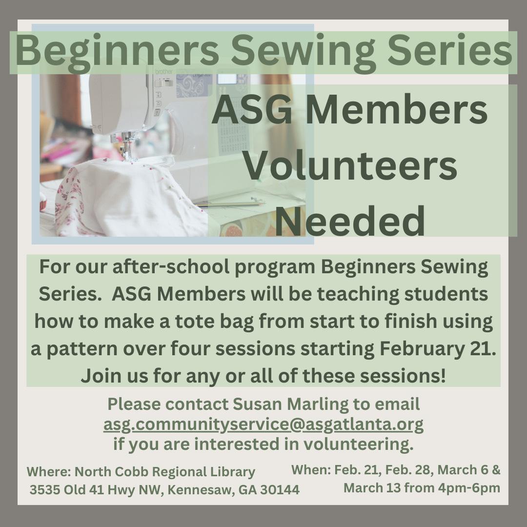 Beginner Sewing Series
